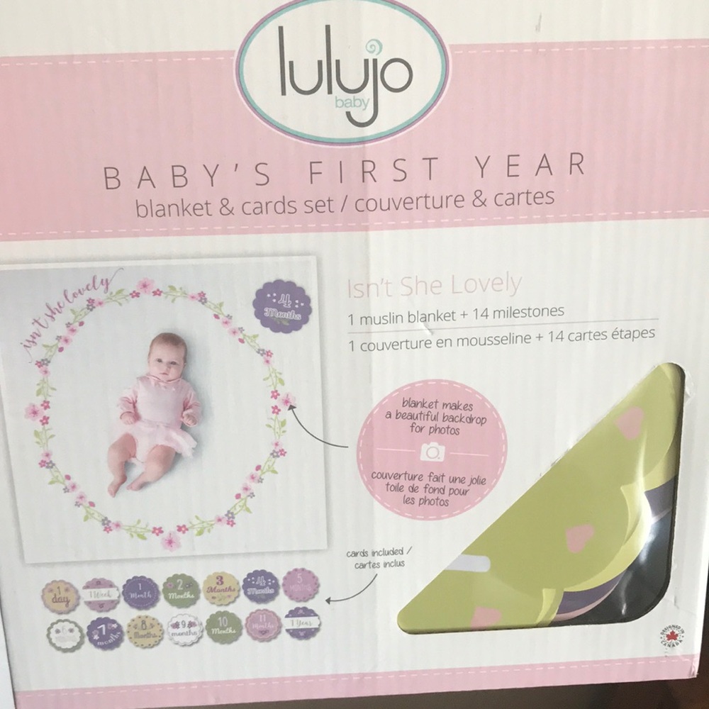Baby Milestone blanket & cards